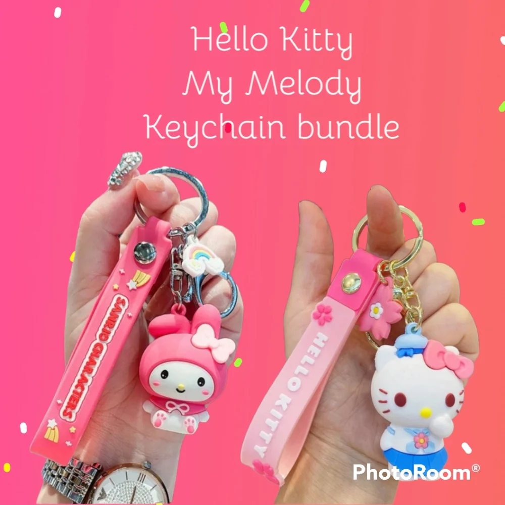 Hello Kitty My Melody Sanrio bundle Inspired Keychains Keyring Bag Charm…